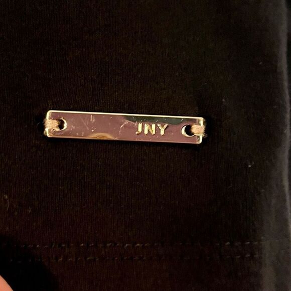 Jones New York 3/4 Sleeves Embellishment At Shoulder Black Shirt - Picture 3 of 13